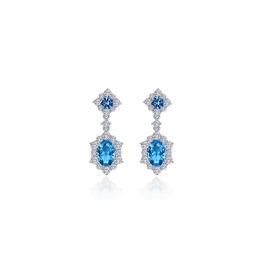 2.7 CTW Oval Halo Earrings