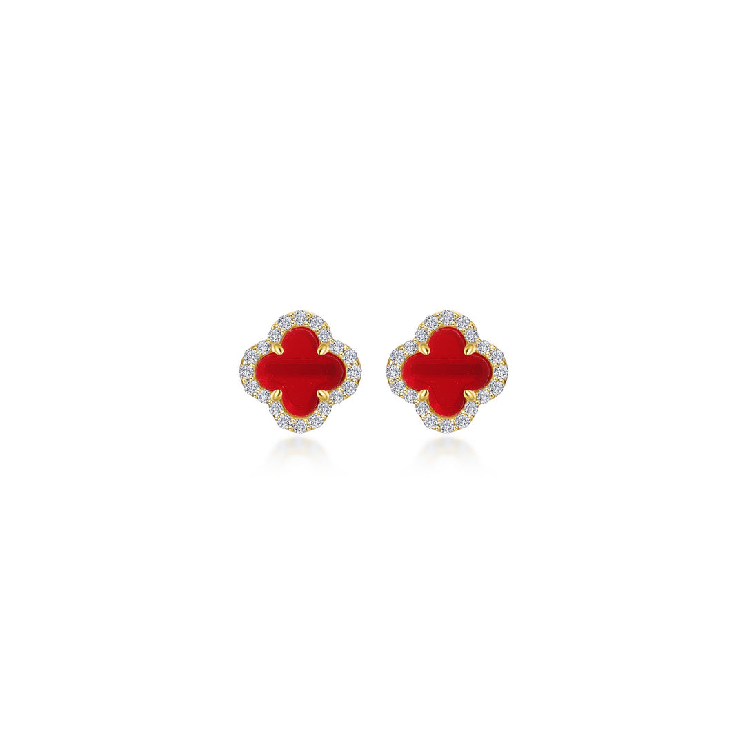 0.4 CTW Halo Stud Earrings