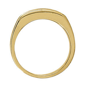 18K White Gold 1 CT Diamond Mens Channel Ring