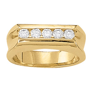 Mens Platinum 1/2 CT Diamond Channel Ring
