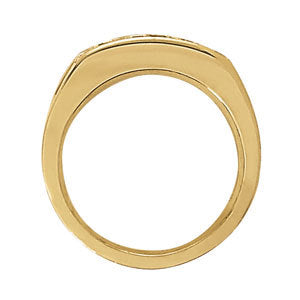 Mens 14K White Gold 1 CT Diamond Channel Ring