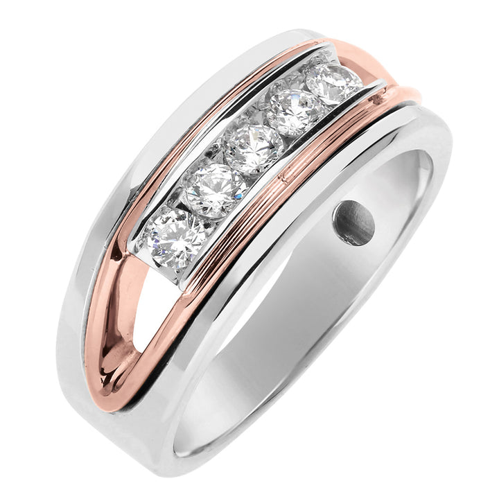 14K White Gold Multi-Diamond Fashion Ring