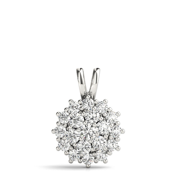 18K White Gold 1 CT Diamond Fashion Pendant