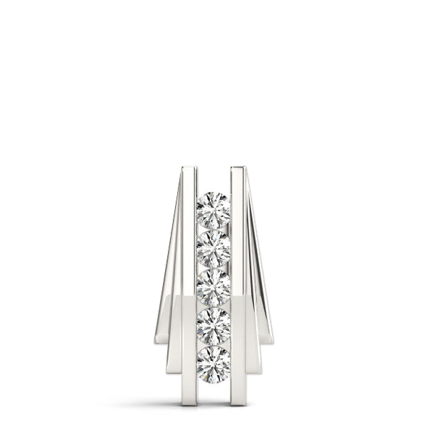 Platinum Round Diamond Fashion Pendant 1/2 CT