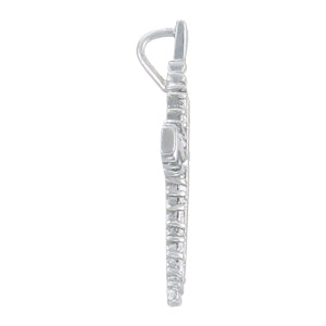 Platinum White Diamond Fashion Cross Pendant