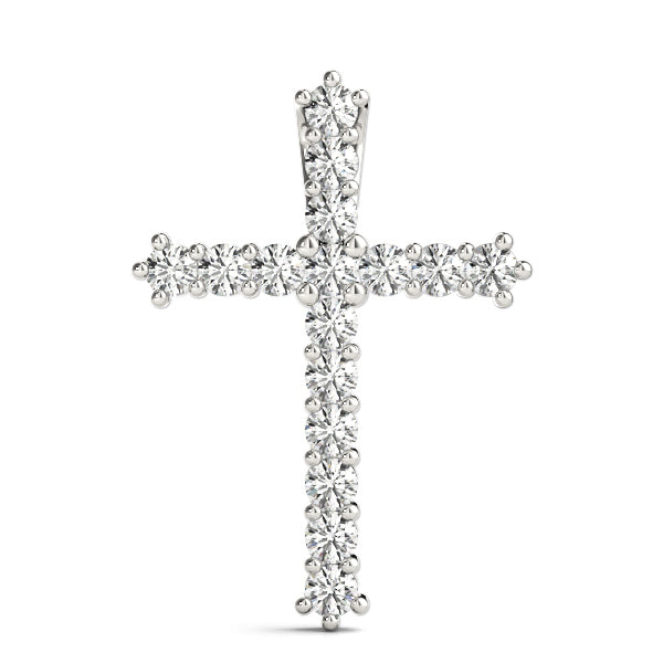 Platinum 1 CT Diamond Fashion Cross Pendant