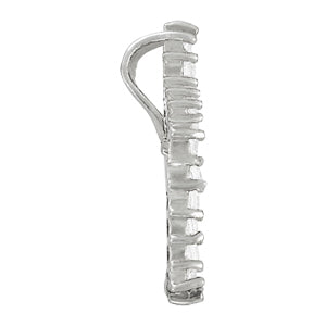 18K White Gold Diamond Cross Pendant