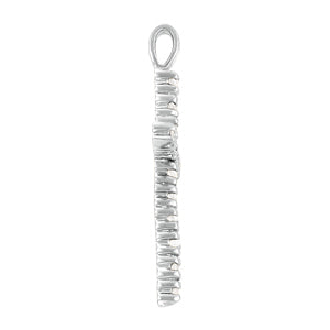 White Gold 1/2 CT Diamond Cross Pendant