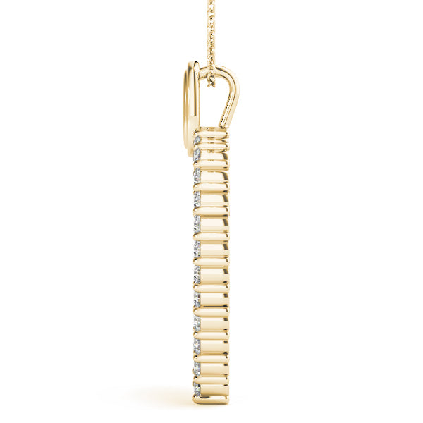 18K Yellow Gold Multi-Diamond Fashion Pendant