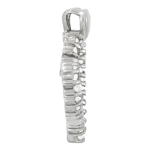 14K White Gold Round Diamond Fashion Pendant