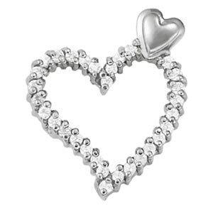 Platinum 1ctw Round Diamond Fashion Pendant