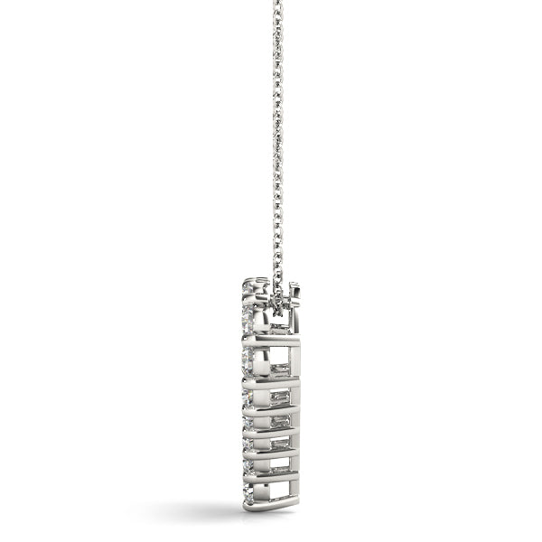 14K White Gold Diamond Fashion Pendant