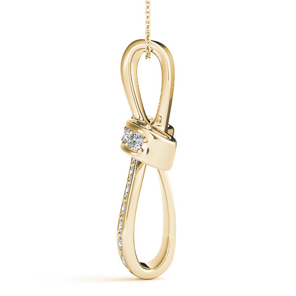 18K Yellow Gold Diamond Cross Pendant