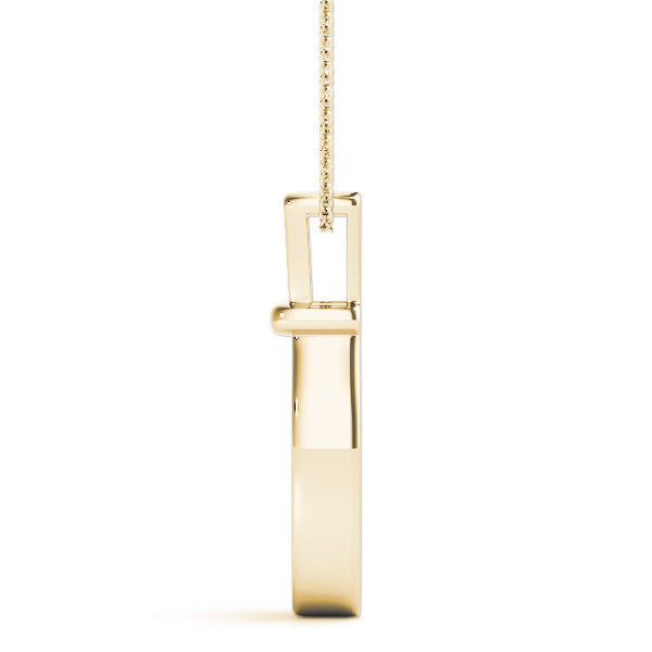 18K Yellow Gold 3-Stone Diamond Pendant
