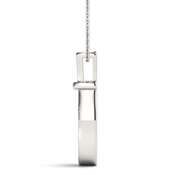 Platinum 1/2 CT Three-Stone Diamond Pendant Necklace