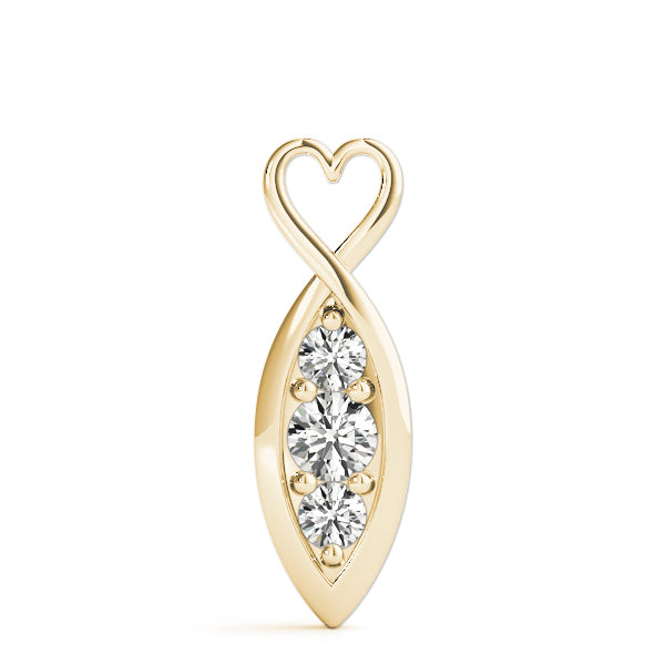 18K Yellow Gold 1/2 ct Diamond Pendant
