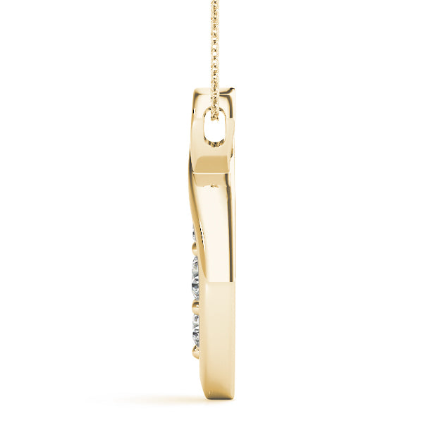 18K Yellow Gold 1/2 ct Diamond Pendant