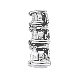 14K White Gold 1 CT Diamond Three-Stone Pendant