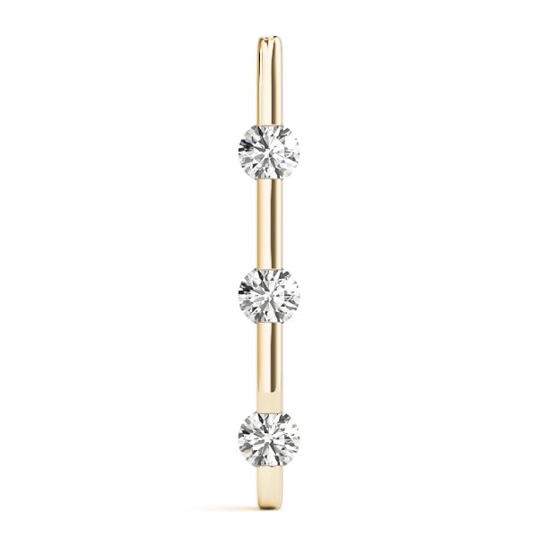 14K Yellow Gold 1 ct tw Three Stone Diamond Pendant
