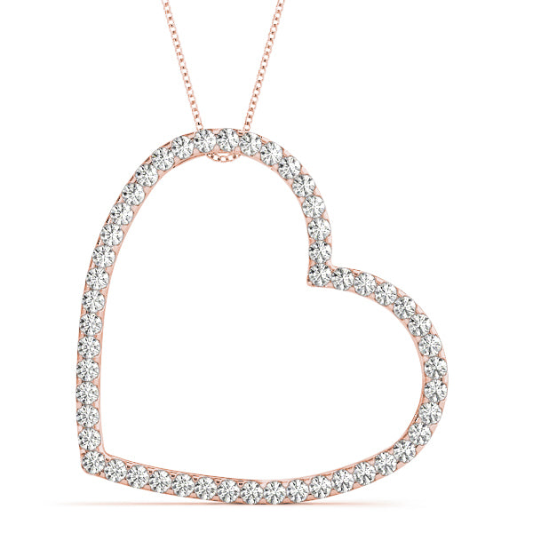 Rose Gold 1 CT Diamond Fashion Pendant