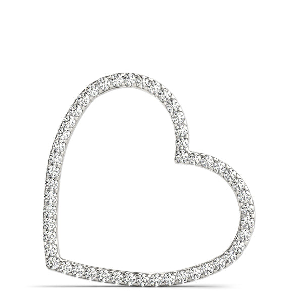 Platinum 1 CT Diamond Fashion Cluster Pendant