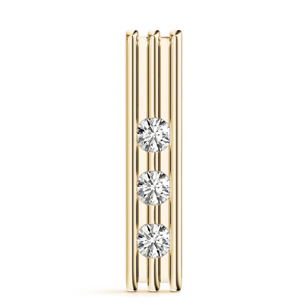 18K Yellow Gold 1/2 ct tw Three Stone Diamond Pendant
