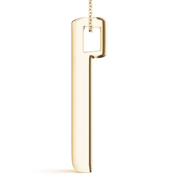 18K Yellow Gold 1/2 ct tw Three Stone Diamond Pendant