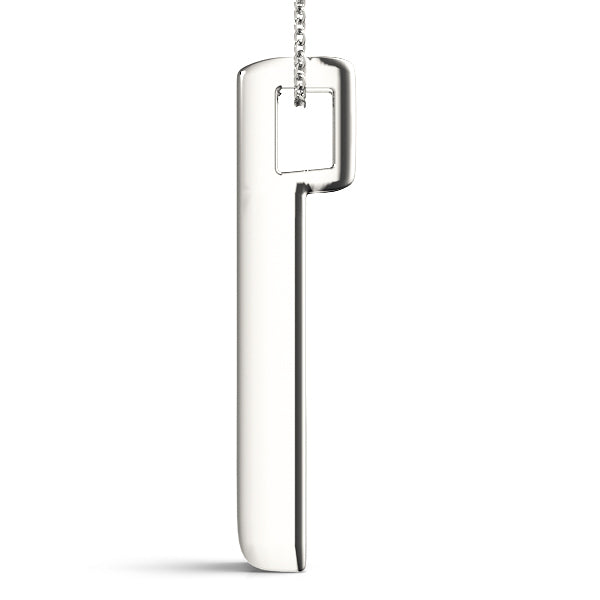 18K White Gold 3-Stone Diamond Pendant