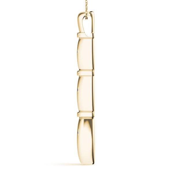 14K Yellow Gold 1/2 ct tw Three Stone Diamond Pendant