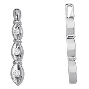 Platinum 0.33ctw Round Diamond Three Stone Pendant