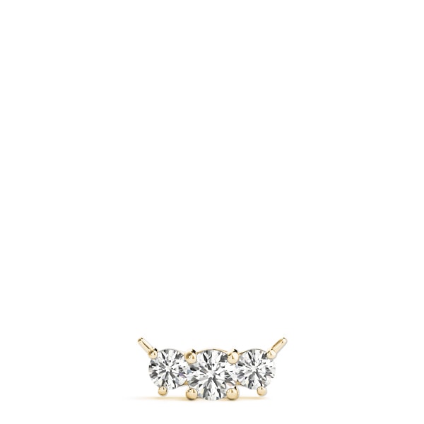 14K Yellow Gold 7/8 ct tw Three Stone Diamond Pendant