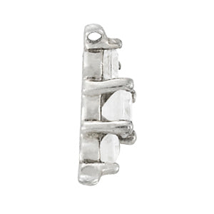 18K White Gold 0.7 ctw Diamond Three-Stone Pendant