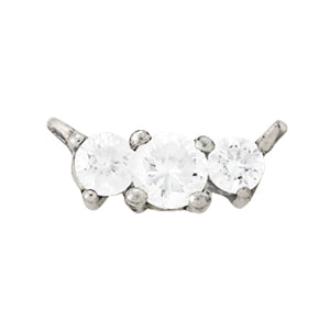 Round Diamond 3-Stone Pendant Necklace