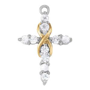 14K White Gold 1ctw Round Diamond Pendant