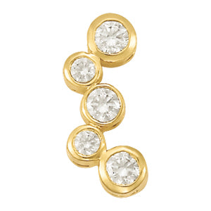14K White Gold Multi-Diamond Fashion Pendant