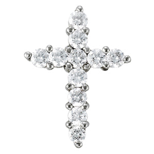 14K White Gold Diamond Fashion Pendant