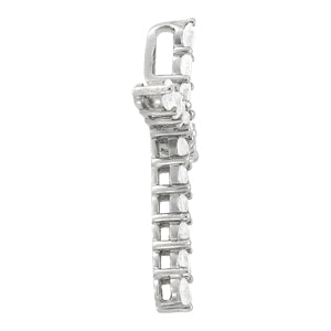 Platinum White Diamond Fashion Cross Pendant