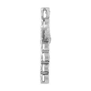 14K White Gold 1 CT Diamond Cross Pendant