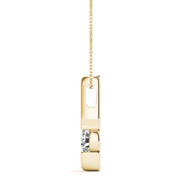 18K Yellow Gold 0.5 ct Diamond Pendant