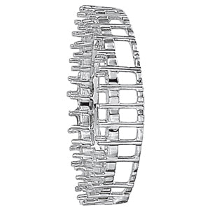 18K White Gold Round Diamond Circle Pendant