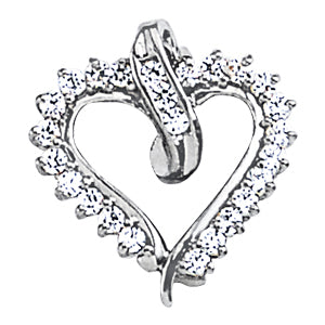 14K White Gold Diamond Fashion Pendant