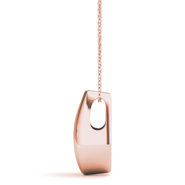 14K Rose Gold 1 ct tw Three Stone Diamond Pendant