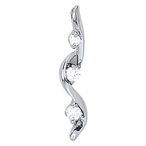 0.50 CTW Round Diamond Three-Stone Pendant