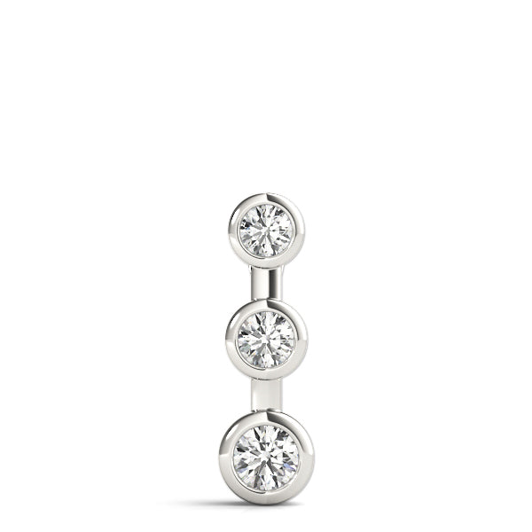 14K White Gold 0.35ctw Round Diamond Pendant