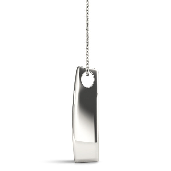 Platinum 0.3 CT Round Diamond Three Stone Pendant