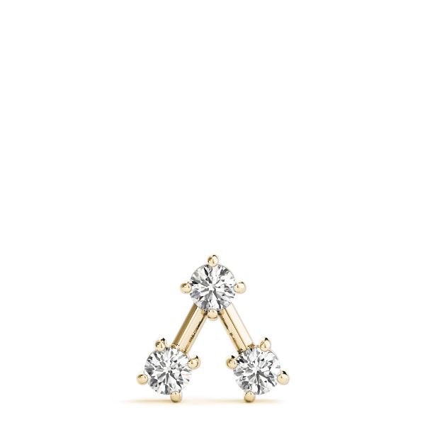 18K Yellow Gold 1 ct tw Three Stone Diamond Pendant