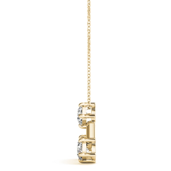 14K Yellow Gold 1 ct tw Three Stone Diamond Pendant