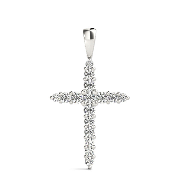 14K White Gold Diamond Fashion Pendant