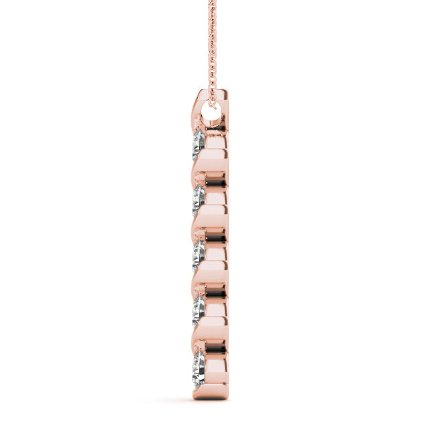 18K Rose Gold 1 CT Diamond Fashion Pendant
