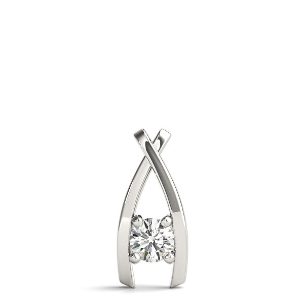 1/3 CT Platinum Round Diamond Solitaire Pendant